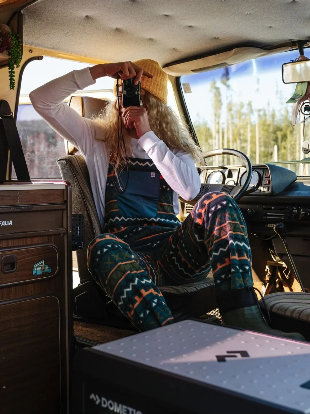 Passenger Women's Ace Polar Fleece Geometric Dungarees Overalls
